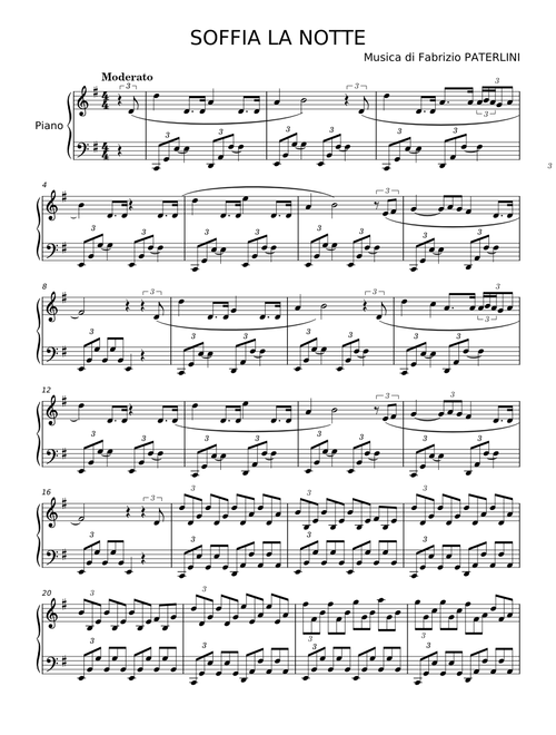 Soffia La Notte - Fabrizio Paterlini