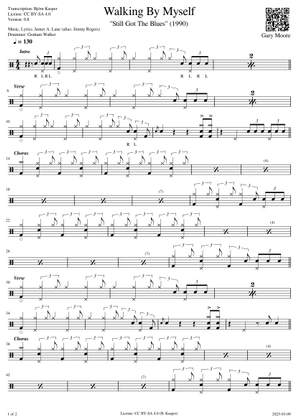 Walking by myself – Gary Moore Sheet Music and Tab with Chords for