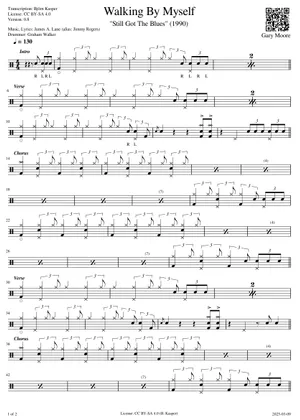 Walking by myself – Gary Moore Sheet Music and Tab with Chords for Walking by myself – Gary Moore Sheet Music and Tab with Chords for