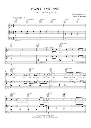 Man or muppet – The Muppets Sheet Music for Piano (Solo) easy ...