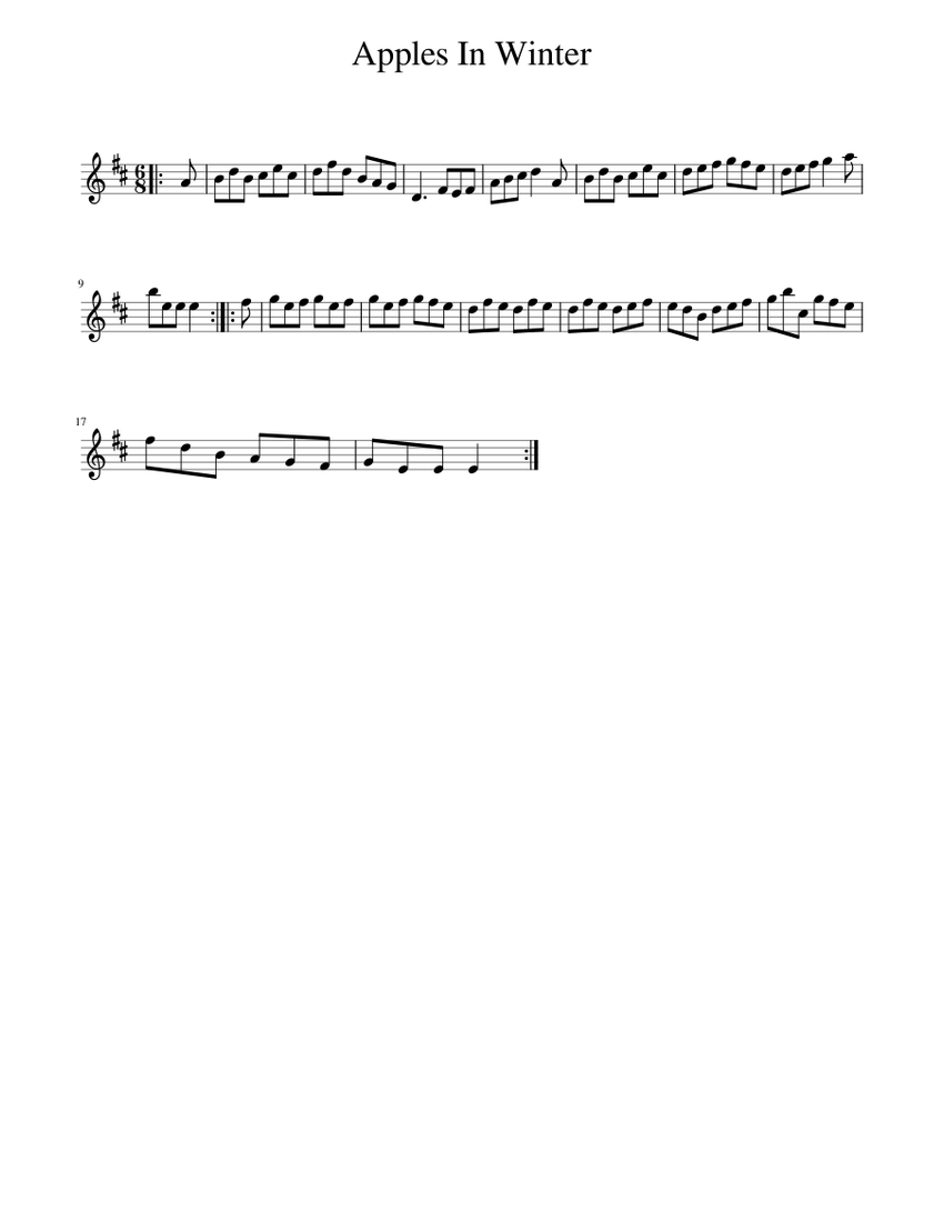Apples In Winter Sheet music for Piano (Solo) Easy | Musescore.com
