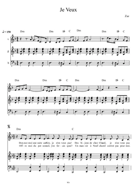 Más bien Aparentemente Petrificar Free je veux by Zaz sheet music | Download PDF or print on Musescore.com
