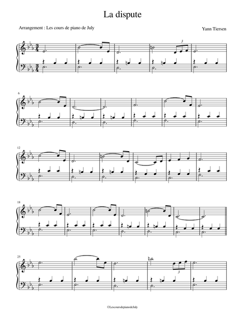 La dispute – Yann Tiersen