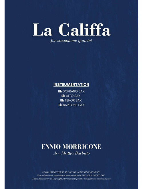 La Califfa (Arr. MATTIA BARBATO) - Ennio Morricone (Woodwind Ensemble)