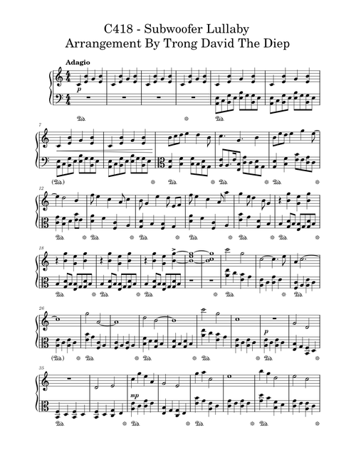 Subwoofer Lullaby – Arrangement