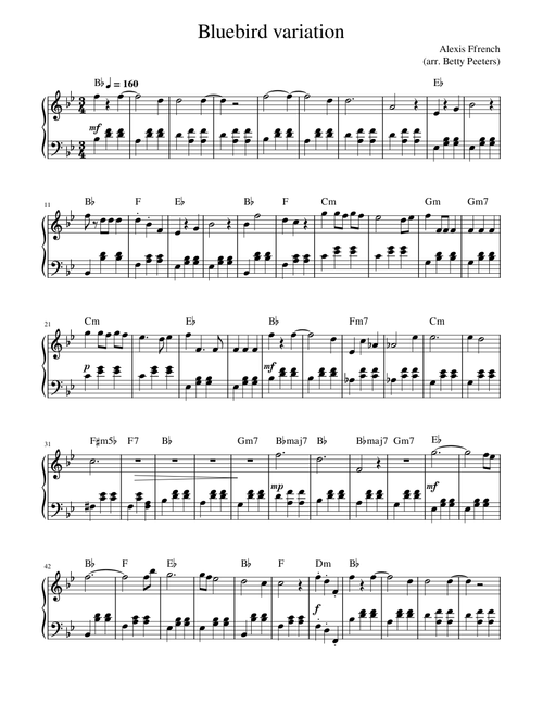 Bluebird – Alexis Ffrench variations