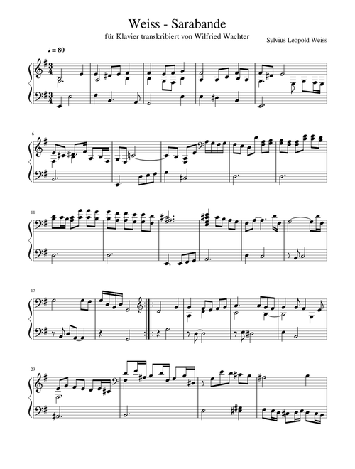 Weiss - Sarabande