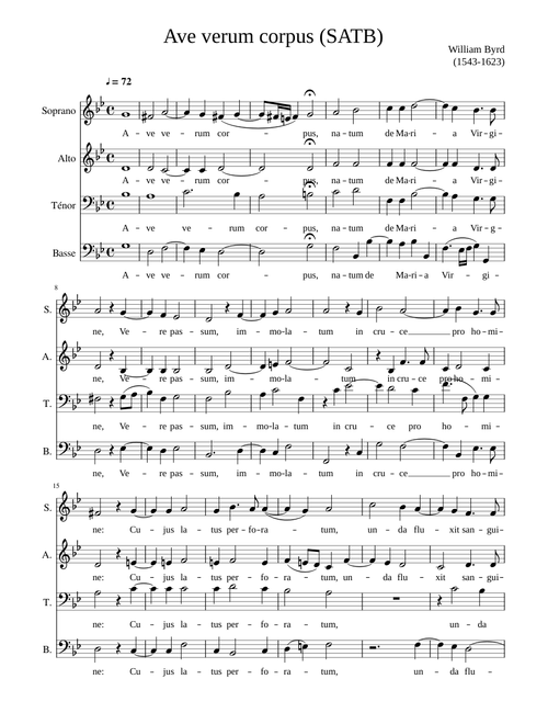 Byrd - Ave verum corpus SATB