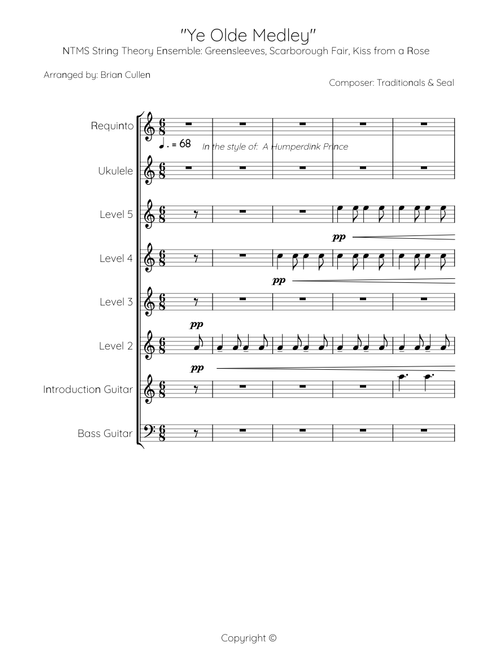 Ye Olde Medley - Greensleeves, Scarborough Fair & Kiss from a Rose – Seal
