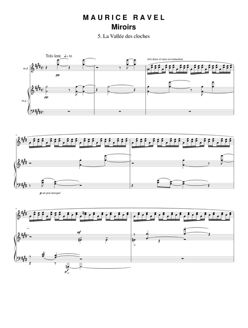 Ravel - Miroirs: V. La vallée des cloches