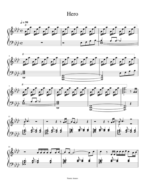 安室奈美恵 スコア Y-U-K-I | Free sheet music | Download PDF or print on Musescore.com