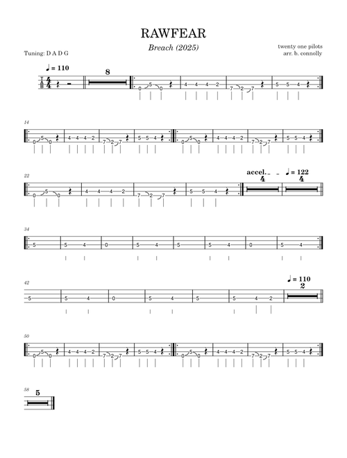 RAWFEAR – Twenty One Pilots (BASS TAB) **CHANGE AUDIO SOURCE**