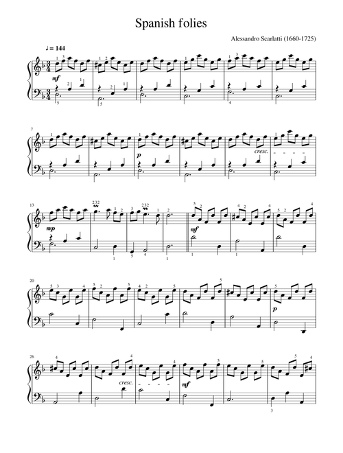 Scarlatti Alessandro - Spanish folies