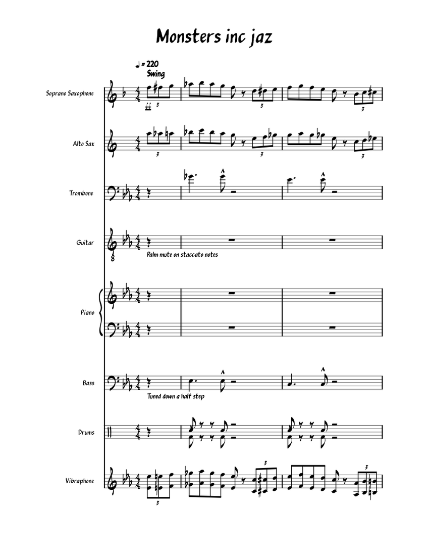 Monsters, Inc. Randy Newman Monsters, Inc. Theme Randy Newman Sheet
