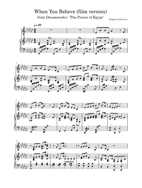When You Believe (film version) - Stephen Schwartz