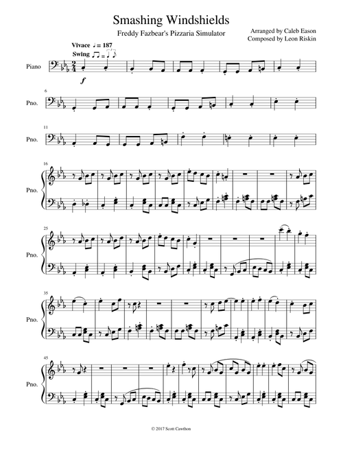 Smashing Windshields (piano) - Leon Riskin