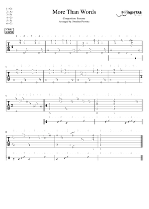 Extreme - More than words Sheet Music for Saxophone alto, Violin