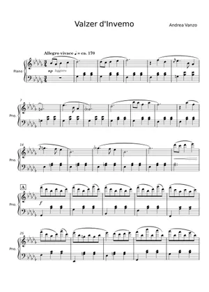 Valzer d'Inverno – Andrea Vanzer Sheet Music for Piano (Solo) easy ...