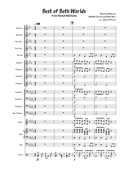 Best of both worlds – Hannah Montana Best of Both Worlds (Big Band) - Hannah Montana