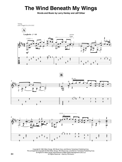 The Wind Beneath My Wings (arr. David Jaggs) - Bette Midler (Solo Guitar)
