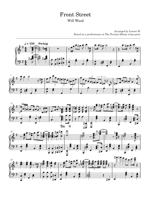 Front Street – Will Wood and the Tapeworms (Piano Solo)