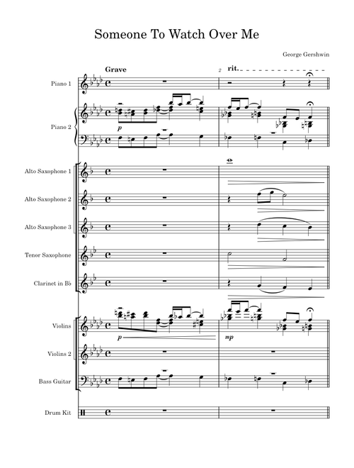 Someone to watch over me – George Gershwin