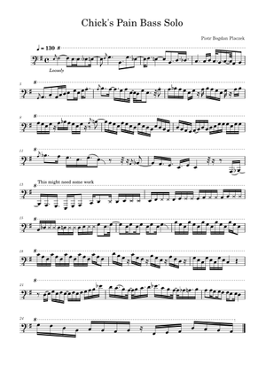 Chick's Pain (W.I.P.) - Mathieu Fiset Sheet Music for Piano, Saxophone ...