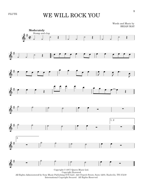 We Will Rock You - Queen (Flute Solo)