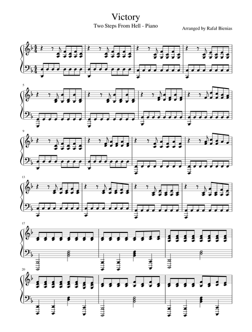 Two Steps From Hell - Victory - Piano