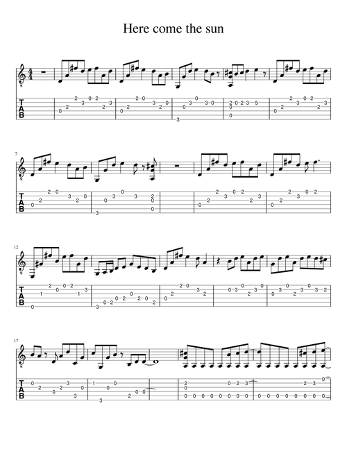 Here comes the sun – The Beatles