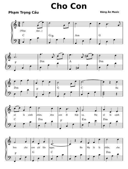 Cho Con – tukeotau
