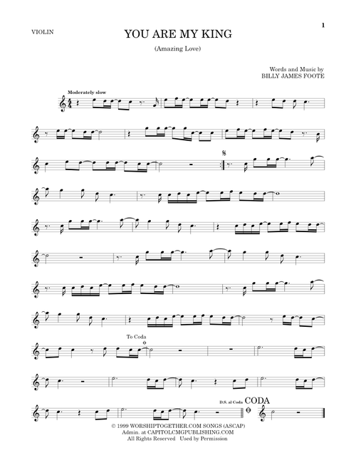 You Are My King (Amazing Love) - Newsboys, Passion (Violin Solo)