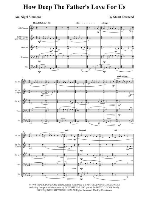 How Deep The Father's Love For Us (Arr. Nigel Simmons) - Nichole Nordeman (Brass Ensemble)