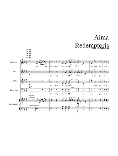 Alma Redemptoris Mater a 8 (Collegio romano ms), not to be confused with Alma Redemptoris Mater (voci pari) or Alma Redemptoris Mater a 8 (Capella Giulia ms) - Giovanni Pierluigi da Palestrina