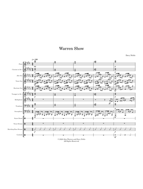 Alex Warren Marching Show
