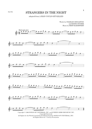 Strangers in the night – Frank Sinatra Sheet Music with Chords for