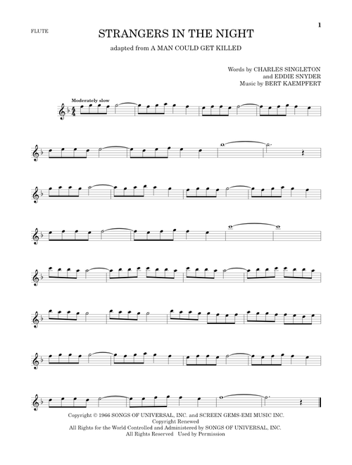 Strangers In The Night - Frank Sinatra (Flute Solo)