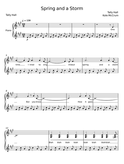 Spring and a storm - Tally Hall