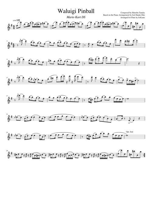 Waluigi Pinball - Flute Solo