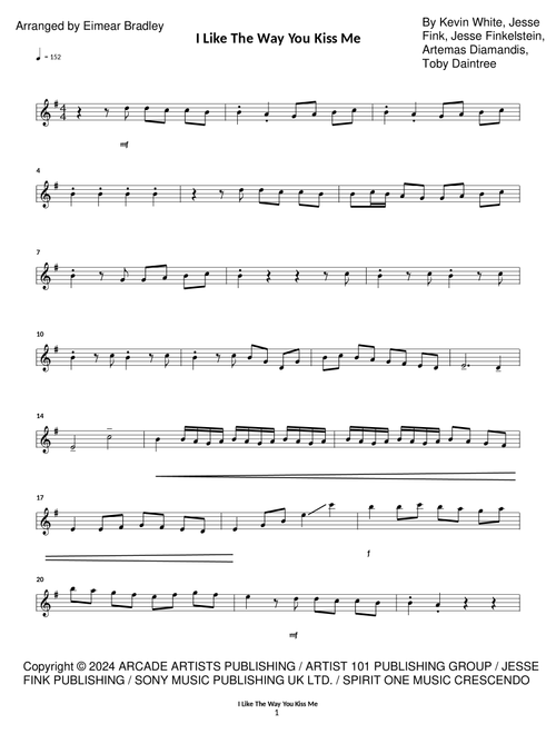 I Like The Way You Kiss Me (Arr. Eimear Bradley) - Artemas (Flute Solo)