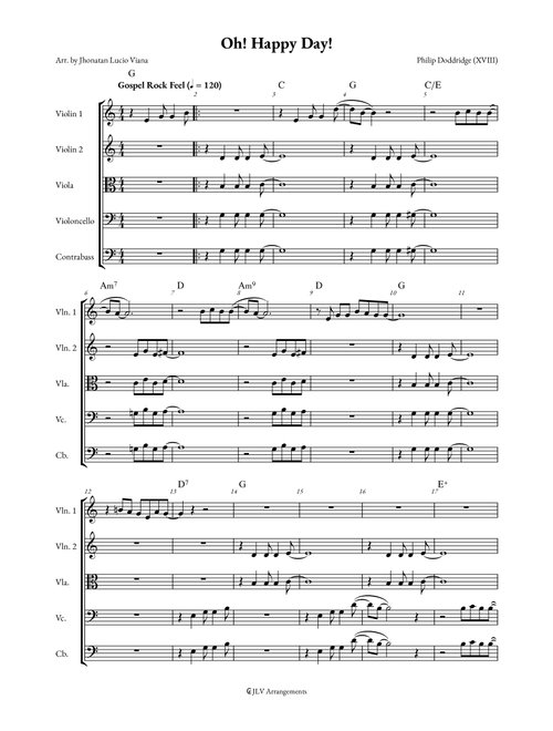 Oh, Happy Day (Arr. Jhonatan Lucio Viana) - Religious (String Ensemble)