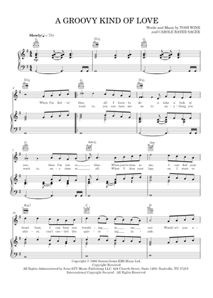 A Groovy Kind Of Love (Lead sheet with lyrics ) Sheet Music with