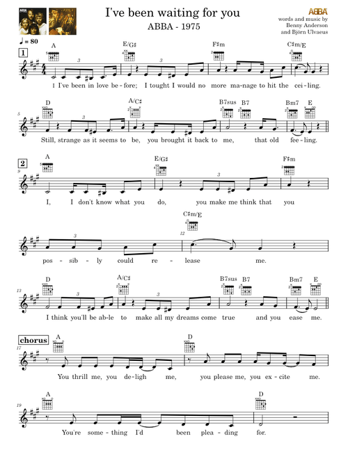 I've Been Waiting For You – ABBA