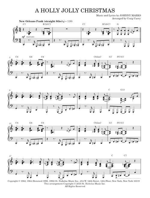 A Holly Jolly Christmas - Johnny Marks (Piano Solo)