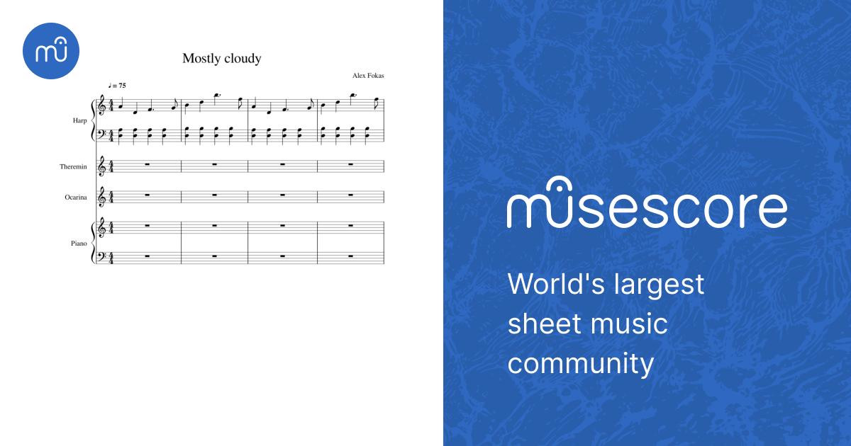 Mostly cloudy Sheet Music for Piano, Harp, Synthesizer, Flute other ...