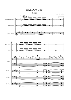 Halloween – John Carpenter Halloween Score Sheet Music for