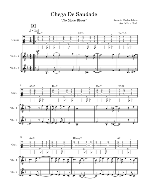 Chega de saudade – Antônio Carlos Jobim