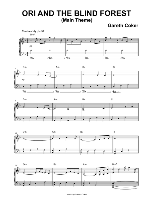 Ori and the Blind Forest (Main Theme) - Gareth Coker (Piano)