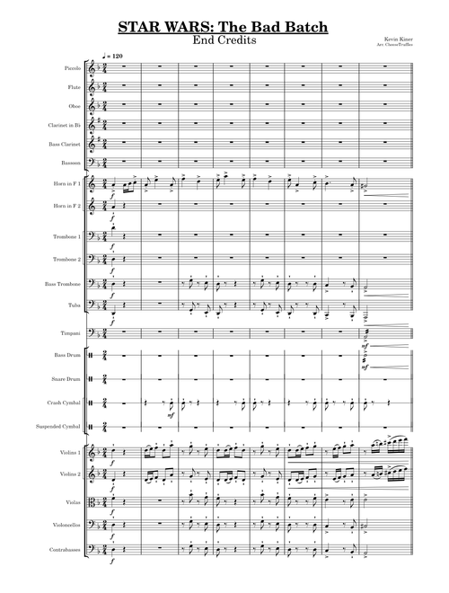 Star Wars The Bad Batch End Theme – Kevin Kiner – Orchestral Transcription