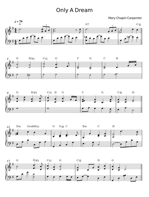Only a dream - Mary Chapin Carpenter